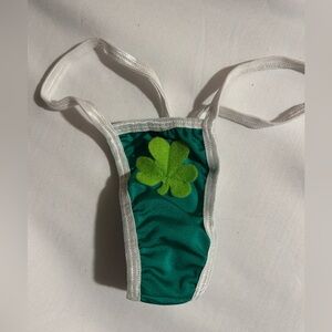 NWOT Sexy Skimpy Handmade St. Patrick’s Day Leprechaun Shamrock G-String Panty